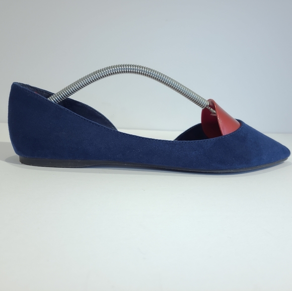 Steve Madden Girl Eezy Navy d'Orsay Flats - Picture 2 of 11